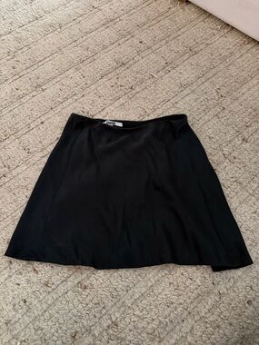 EAVES Black A-Line Mini Skirt
